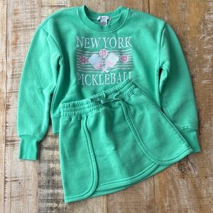 NWOT Olivia Kay Girls Pickleball Sweatshirt and Skirt Set S(7)